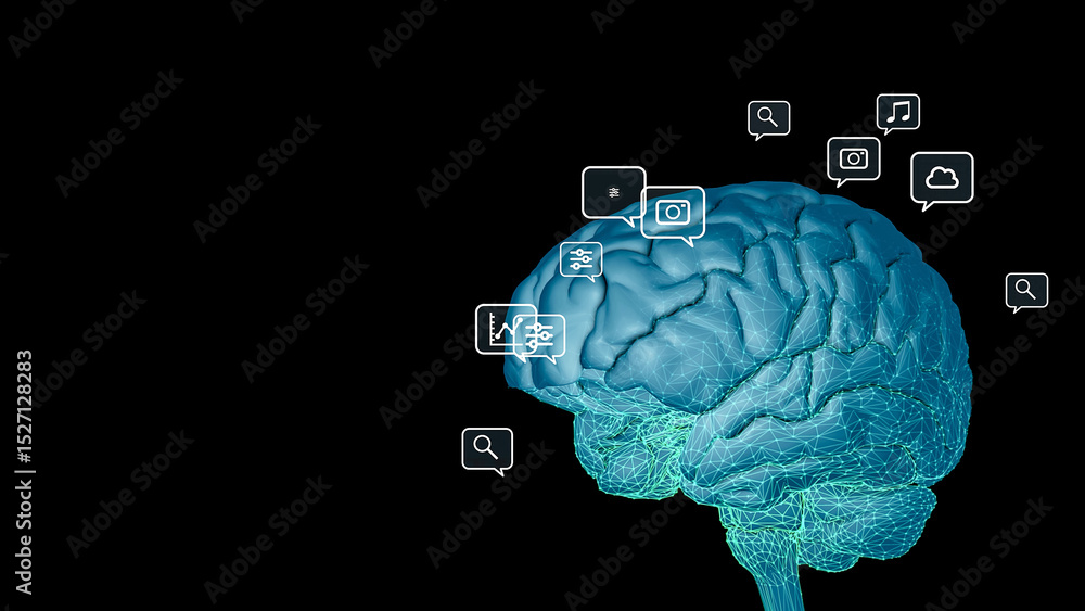 Aufkleber Concept visual of conversational AI 