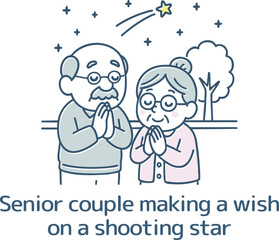 流れ星に願い事をするファミリー
Family making a wish on a shooting star