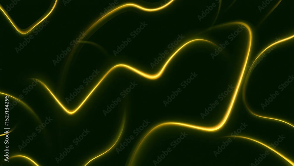 Poster abstract golden waves dynamic liquid light pattern background