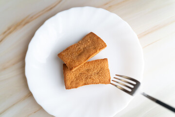 Financier and Fork on Plate④