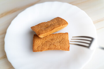 Financier and Fork on Plate②