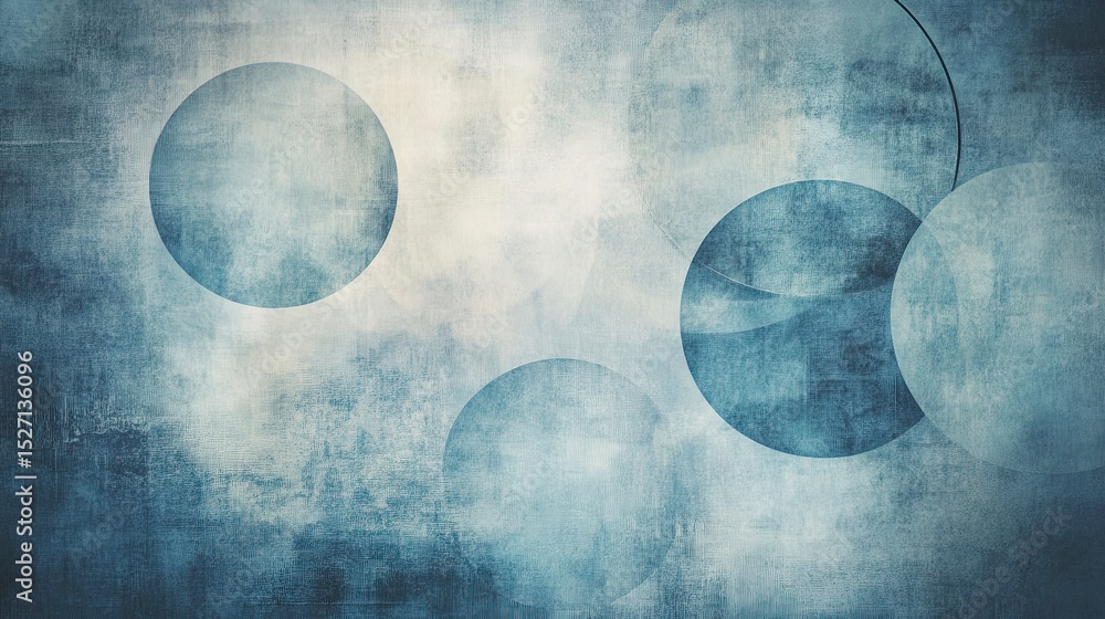 Aufkleber abstract background of overlapping circles in muted tones