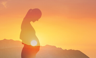 Woman expecting a baby, gift of life birth pregnancy 