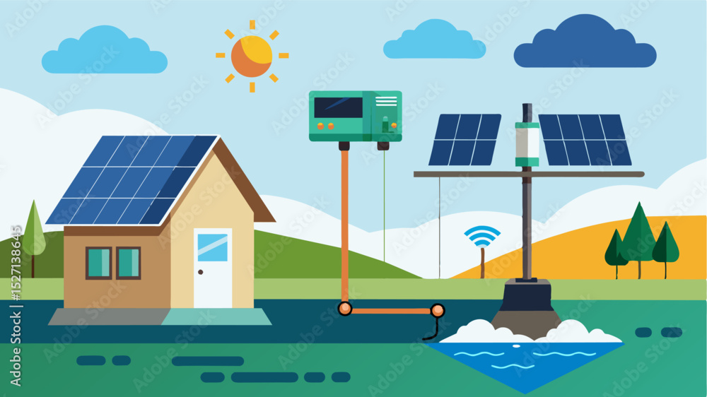 Poster a solarpowered water quality monitoring station that collects data and transmits it to farmers in re
