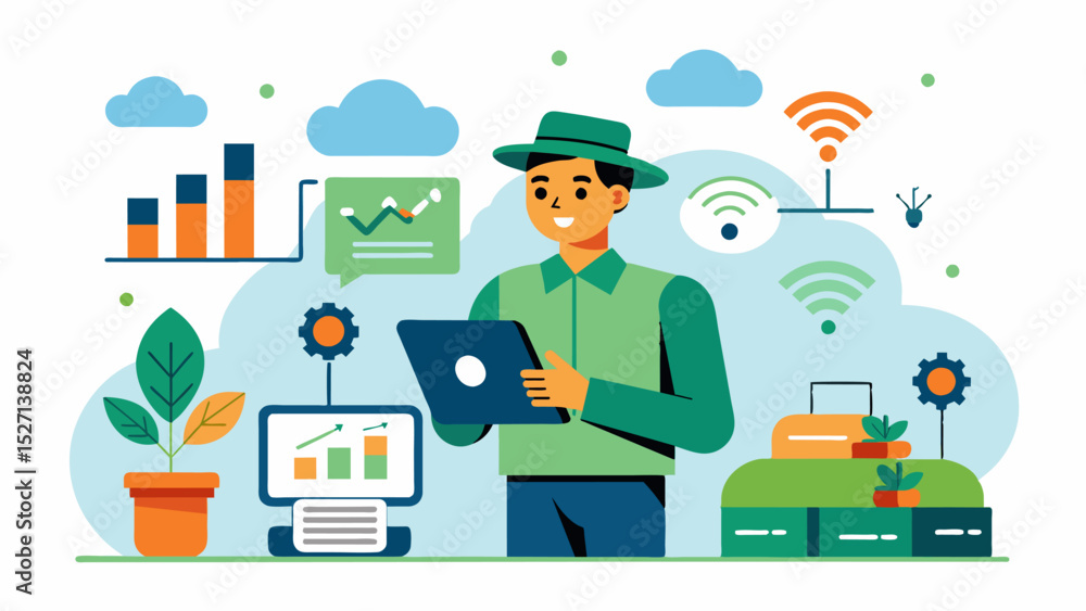 Aufkleber a smart inventory management system that uses ai to predict crop yields and demand allowing farmers 
