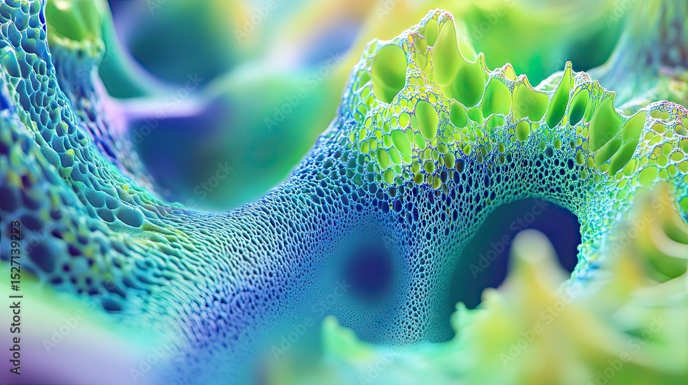 Poster abstract colorful cellular structure