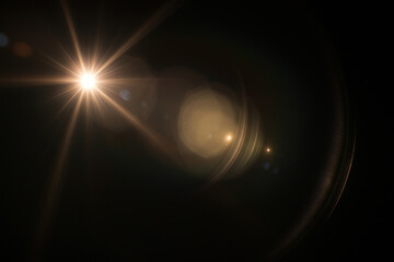 Golden glow and light rays in abstract composition. Perfect for adding visual impact and atmosphere to your creative projects.