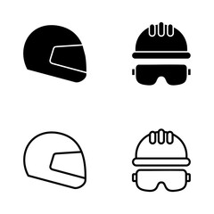 Helmet icon vector. Motorcycle helmet sign and symbol. Construction helmet icon. Safety helmet