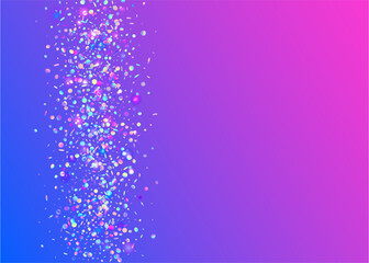 Iridescent Burst. Rainbow Confetti. 3d Texture. Carnival Serpentine. Purple Disco Sparkle. Glare Isolated Explosion. Falling Design. Modern Dust. Blue Iridescent Burst