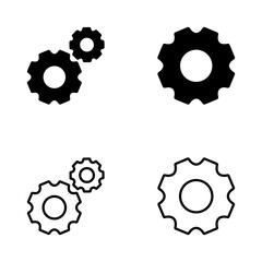 Setting icon vector. Cog sign and symbol. Gear Sign