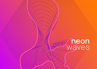 Night Club Banner. Violet Sound Background. Green Edm Design. Concert Vector. Dj Electro Element. Discotheque Flyer. Psychedelic Beat Invitation. Pink Night Club Banner