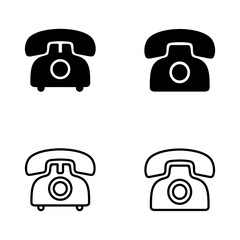 Telephone icon vector. phone sign and symbol