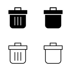 Trash icon vector. trash can icon. delete sign and symbol.