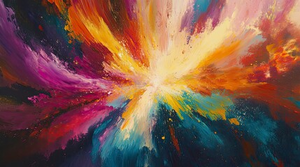 Abstract explosion of vibrant colors
