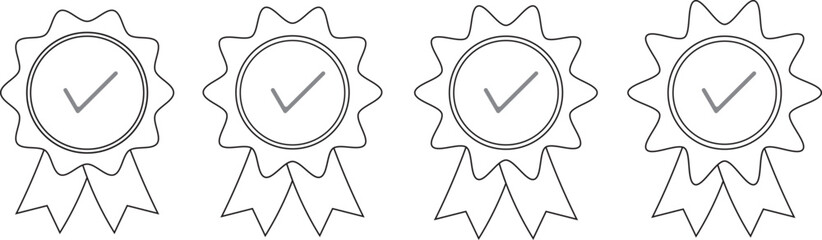 Badge icons set vectors graphic designs