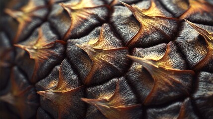 Pineapple texture close up