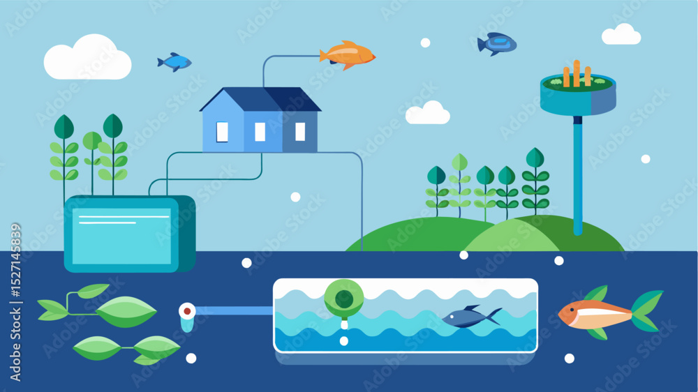 Poster a smart water management system in an aquaponics farm using iot sensors to control the flow and dist