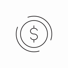 dollar currency icon sign vector