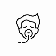 breathing assistance icon sign vector