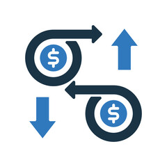 Cash Flow mixed color icon