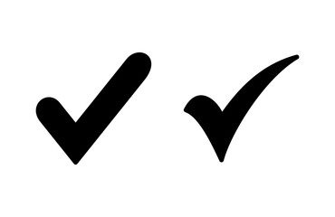 Check mark icon vector illustration. Tick mark sign and symbol