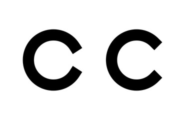 Copyright icon vector illustration. copyright sign and symbol