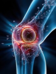 Knee Pain: Anatomical Illustration of Inflammation