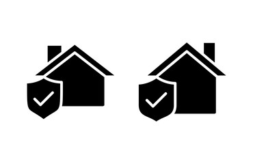 home insurance icon vector illustration. home protection sign and symbol