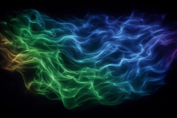 Abstract Swirling Smoke  Colorful Nebula  Fantasy Background