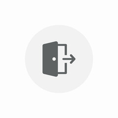 log out icon sign vector