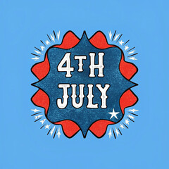 Set of Vintage 4th of July Typography T-Shirt Designs Featuring Patriotic Red, White, and Blue Elements for Independence Day Celebrations