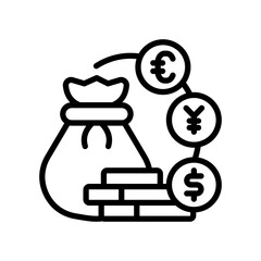 Currency line icon