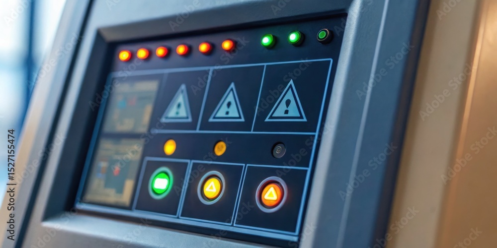 Poster Turbine Control System Error Display on Industrial Monitor Screen