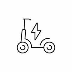 electric scooter icon sign vector