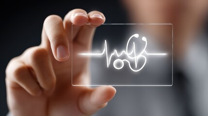 Digital Healthcare Technology Displayed