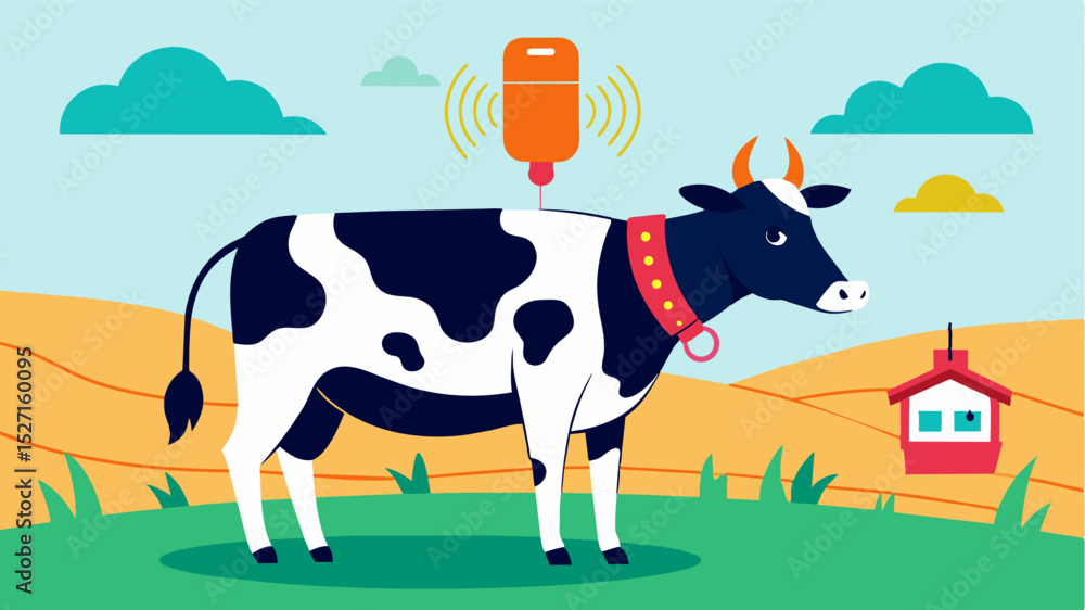 Poster a smart collar equipped with sensors that can detect when a cow is in heat alerting farmers to imple