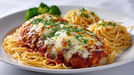 a plate of chicken parmigiana