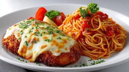 a plate of chicken parmigiana