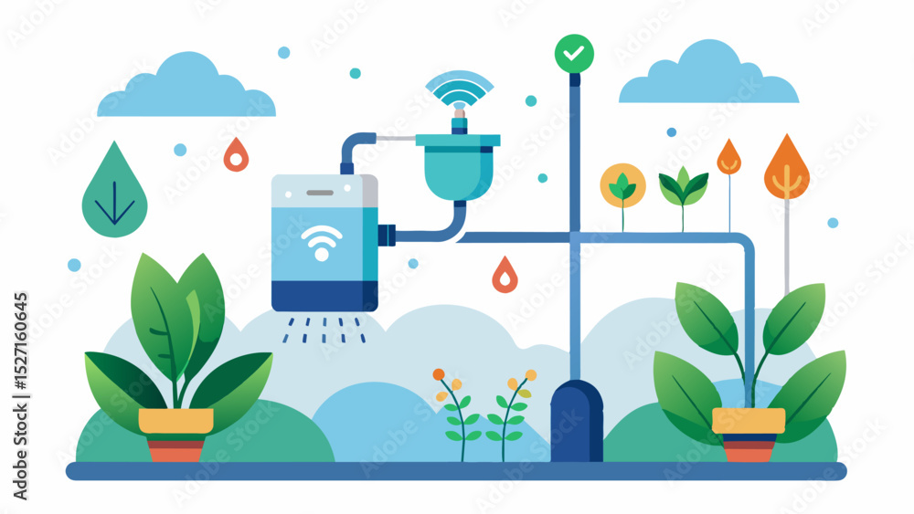 Poster a smart irrigation system that uses realtime weather data and moisture sensors to deliver water dire
