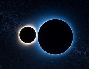 Obraz premium Two planets eclipse a star