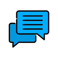 Comment Box lineal color icon