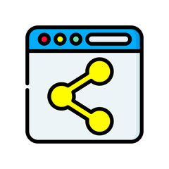 Share lineal color icon