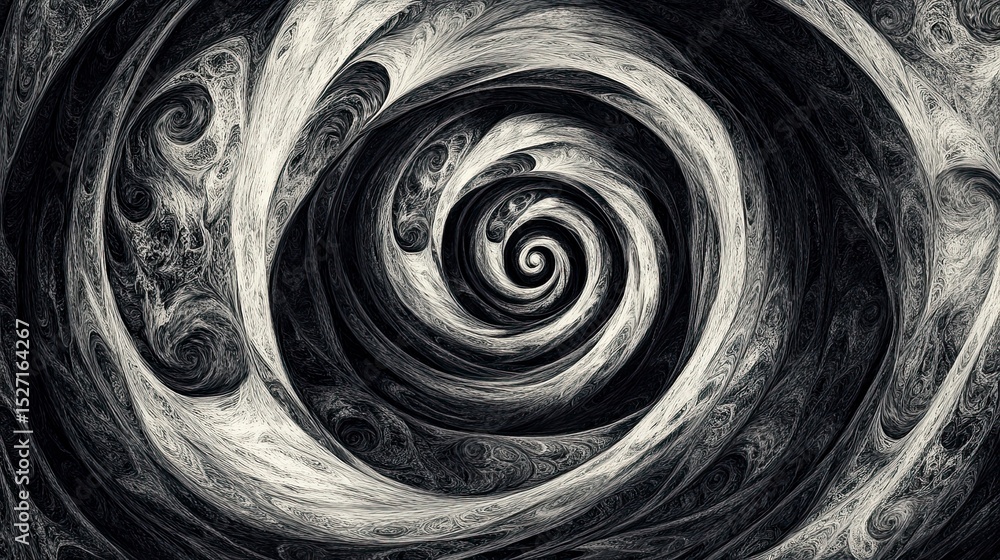 Poster abstract spiral design with swirling patterns