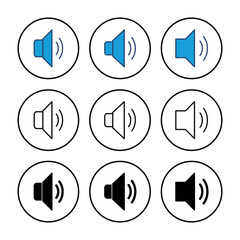 Speaker icon vector. volume icon vector. loudspeaker icon vector. sound symbol