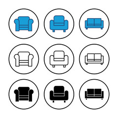 Sofa icon vector. sofa icon illustration