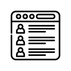 Friend List line icon