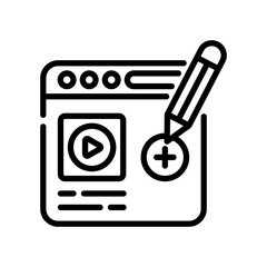 Post Video line icon