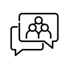 Group Chat line icon
