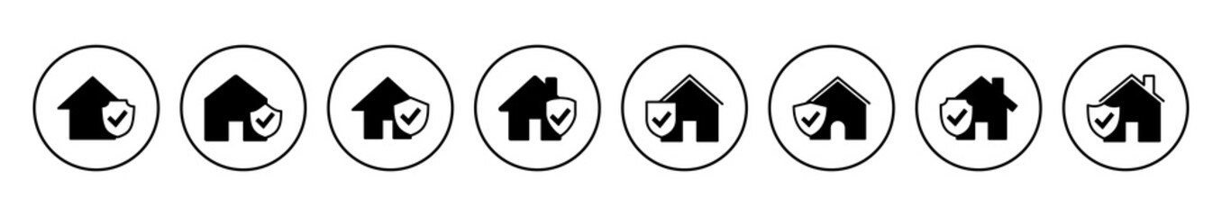 house insurance icon vector. house protection icon.