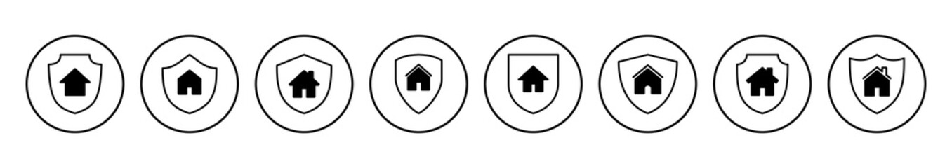 home insurance icon vector. home protection icon